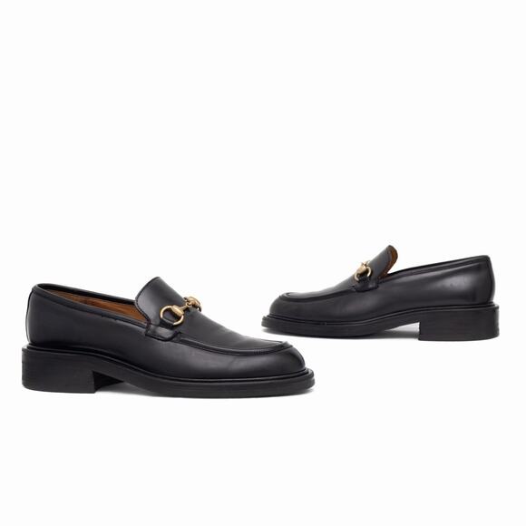 VTG GUCCI Tom Ford Era Black Leather Horsebit Loafers Old Money EU 41 US 8 D main image 10